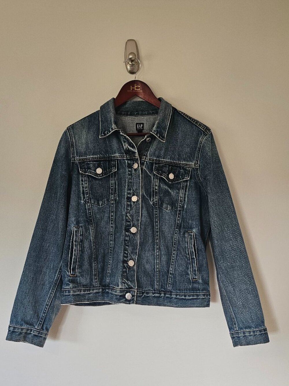Gap women's denim jacket size L petite